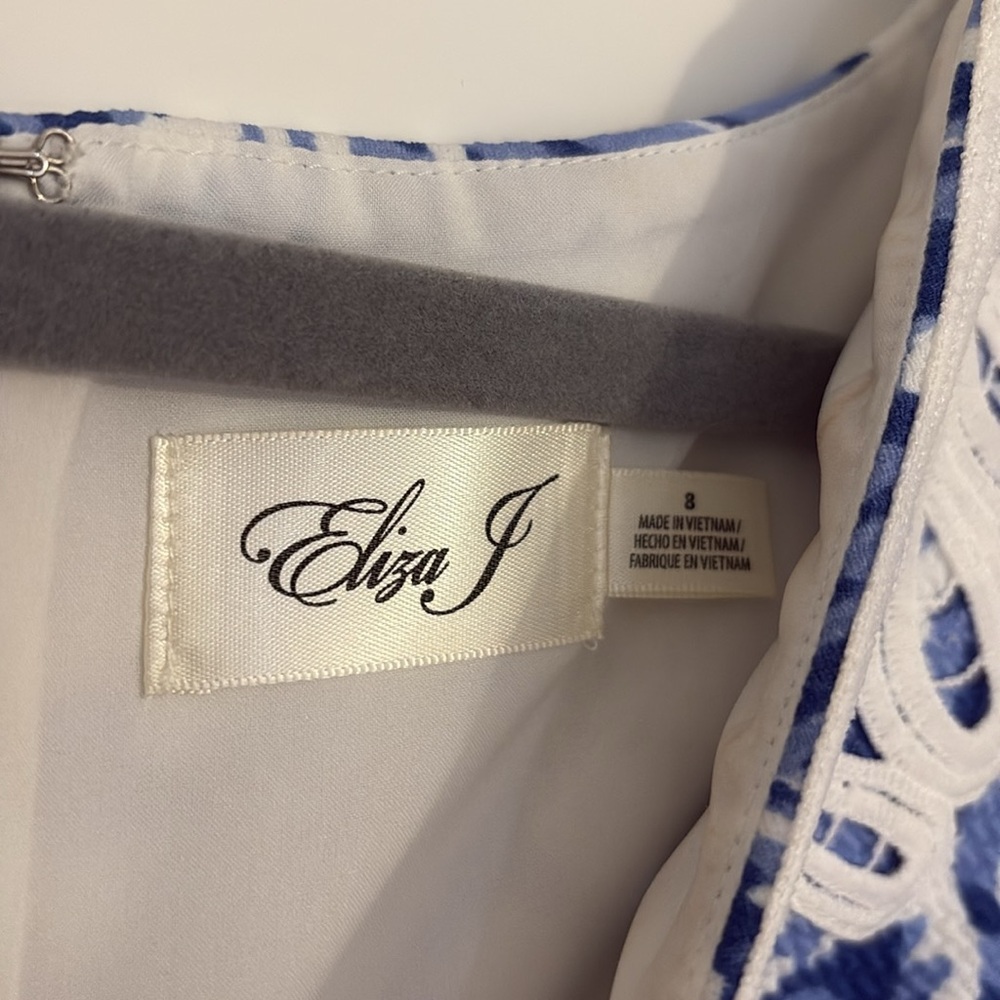 Eliza J Blue and White Dress - Picture 3 of 4